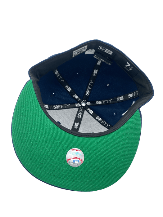 New Era Fitted Hat Minnesota Twins New Era Navy Sneaky Custom Side Patch 59FIFTY Fitted Hat