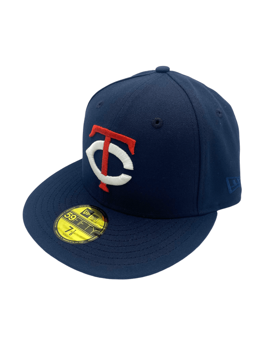 New Era Fitted Hat Minnesota Twins New Era Navy Tony O's Custom Side Patch 59FIFTY Fitted Hat - Men's