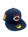 New Era Fitted Hat Minnesota Twins New Era Navy Tony O's Custom Side Patch 59FIFTY Fitted Hat - Men's