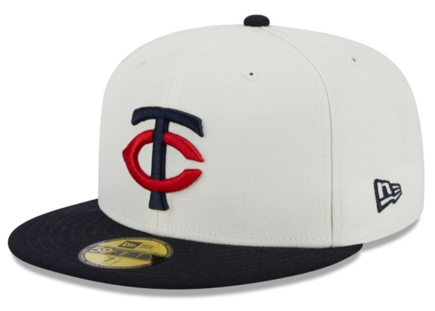 Minnesota Twins New Era Off White Retro Side Patch 59FIFTY Fitted Hat