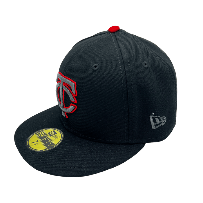 Minnesota Twins New Era PI Black Metallic Side Patch 59FIFTY Fitted Hat