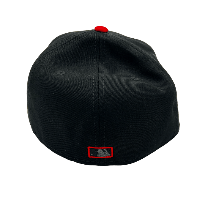 New Era Fitted Hat Minnesota Twins New Era PI Black Metallic Side Patch 59FIFTY Fitted Hat
