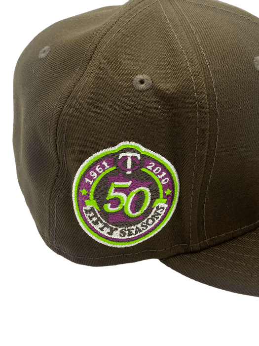 Minnesota Twins New Era PI Brown/Purple Side Patch 59FIFTY Fitted Hat