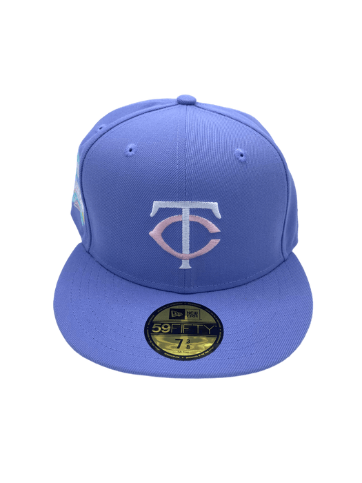 New Era Fitted Hat Minnesota Twins New Era Purple Easter Custom Side Patch 59FIFTY Fitted Hat