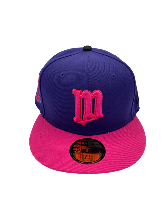 New Era Fitted Hat Minnesota Twins New Era Purple Land of Lakes Custom Side Patch 59FIFTY Fitted Hat