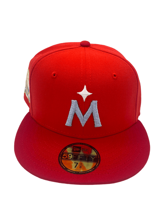 New Era Fitted Hat Minnesota Twins New Era Red Custom Side Patch 59FIFTY Fitted Hat - Men's