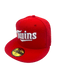 New Era Fitted Hat Minnesota Twins New Era Red Icy Custom Side Patch 59FIFTY Fitted Hat - Men's