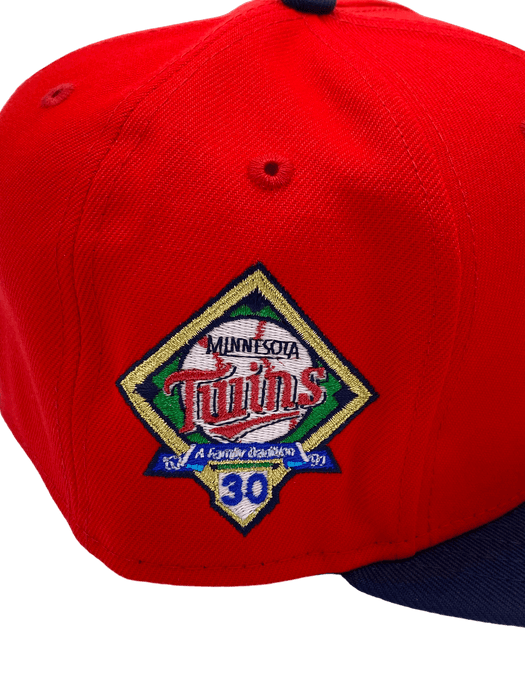 Minnesota Twins New Era Red/Navy Custom Combo Side Patch 59FIFTY Fitted Hat - Men's