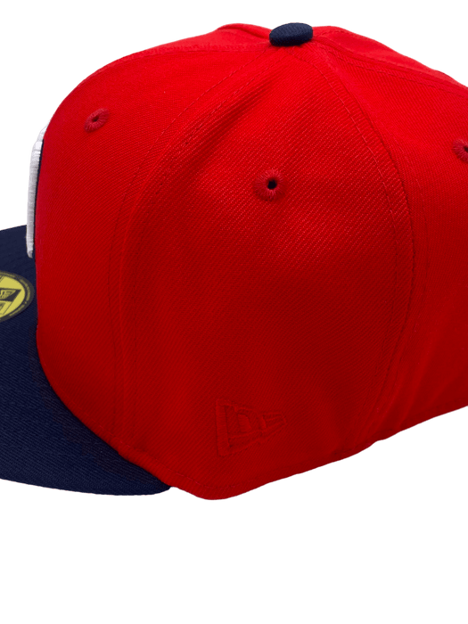 New Era Fitted Hat Minnesota Twins New Era Red/Navy Custom Combo Side Patch 59FIFTY Fitted Hat - Men's