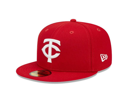 New Era Fitted Hat Minnesota Twins New Era Red/White Side Patch 59FIFTY Fitted Hat