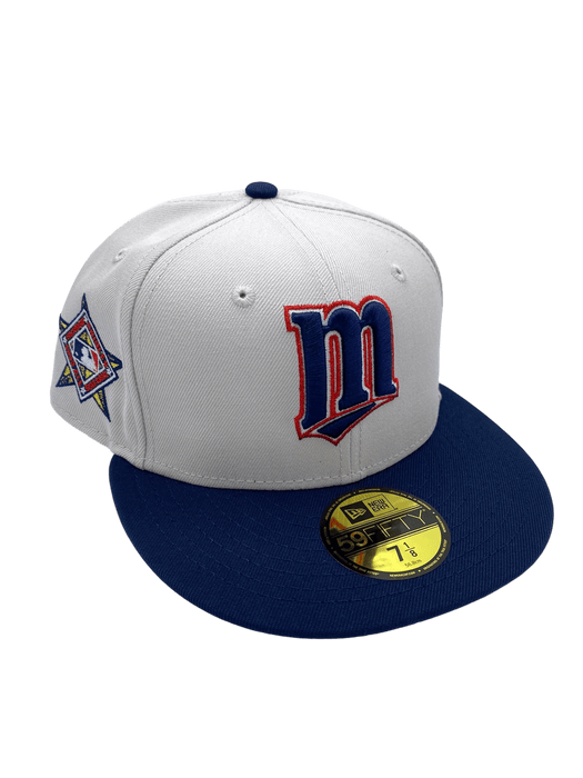 New Era Fitted Hat Minnesota Twins New Era Stone Puck Classic Custom 59FIFTY Fitted Hat - Men's