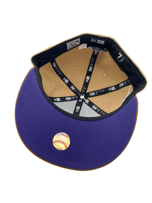 New Era Fitted Hat Minnesota Twins New Era Tan The Windu Custom Side Patch 59FIFTY Fitted Hat - Men's