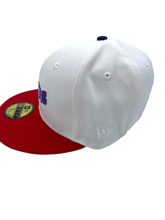 New Era Fitted Hat Minnesota Twins New Era White/Red Post It Note Custom Side Patch 59FIFTY Fitted Hat - Men's