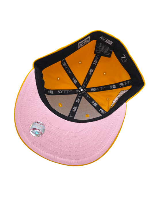 Men's Detroit Tigers New Era Pink Light Yellow Under Visor 59FIFTY Fitted  Hat