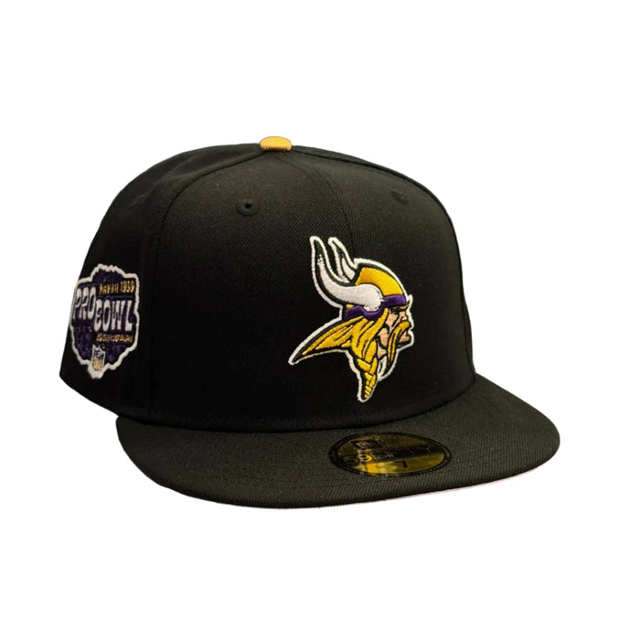 New Era Fitted Hat Minnesota Vikings 1999 Pro Bowl Pinky Custom 59FIFTY Fitted Hat