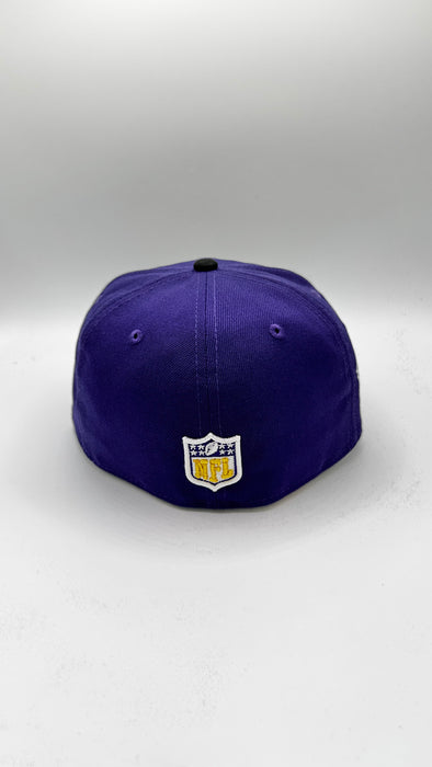 New Era Fitted Hat Minnesota Vikings 2000 Pro Bowl Vintage Script Custom 59FIFTY Fitted Hat