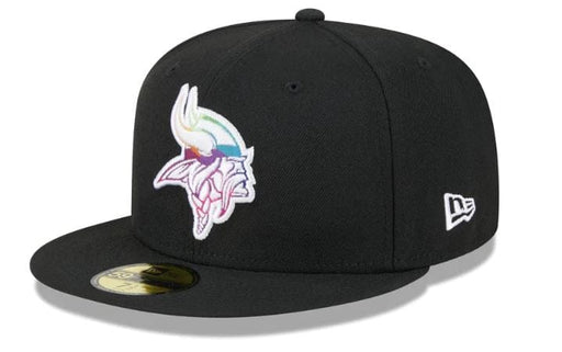 New Era Fitted Hat Minnesota Vikings New Era 2023 Crucial Catch Black 59FIFTY Fitted Hat