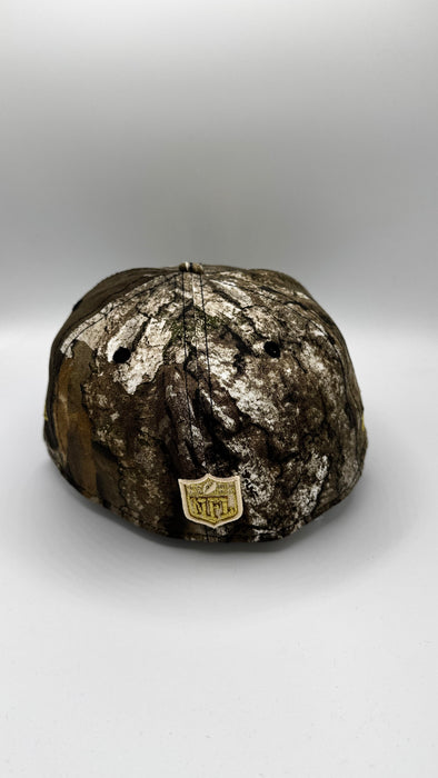 New Era Fitted Hat Minnesota Vikings New Era APEX Real Tree Camo Custom Side Patch 59FIFTY Fitted Hat - Men's