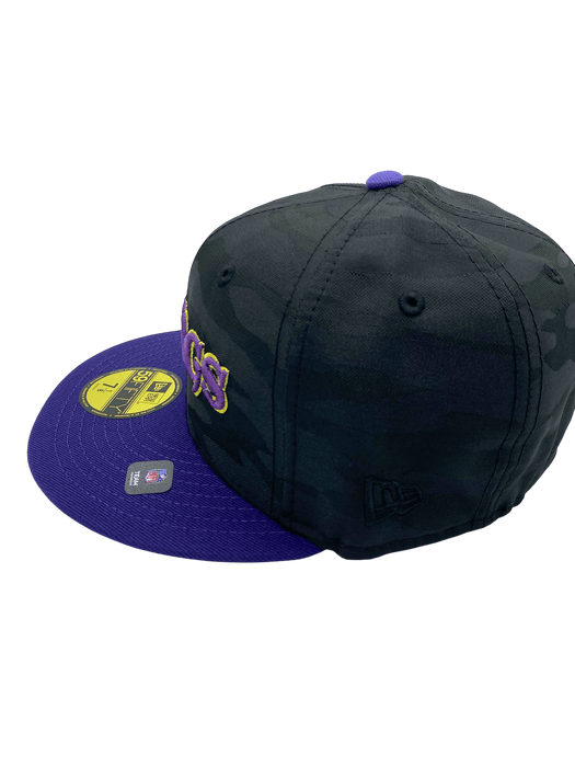 Minnesota Vikings New Era Black Camo/Purple Custom Midnight Camo Side Patch 59FIFTY Fitted Hat - Men's