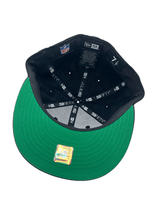 New Era Fitted Hat Minnesota Vikings New Era Black/Charcoal Custom 59FIFTY Fitted Hat - Men's