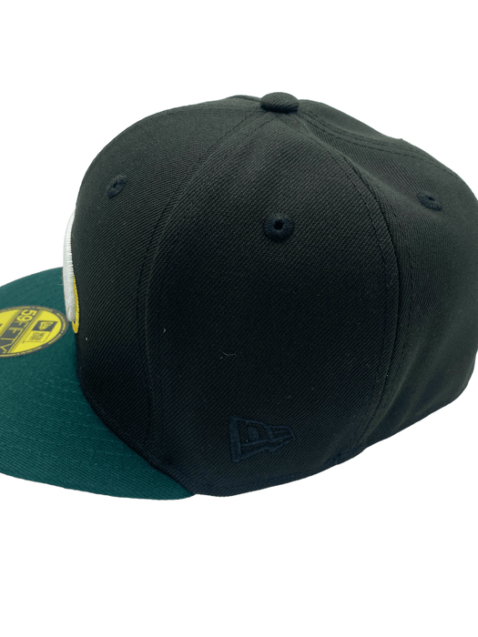 Minnesota Vikings New Era Black/Green Custom Mr. 84 Side Patch 59FIFTY Fitted Hat - Men's