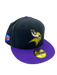 New Era Fitted Hat Minnesota Vikings New Era Black/Purple Custom Side Patch 59FIFTY Fitted Hat - Men's