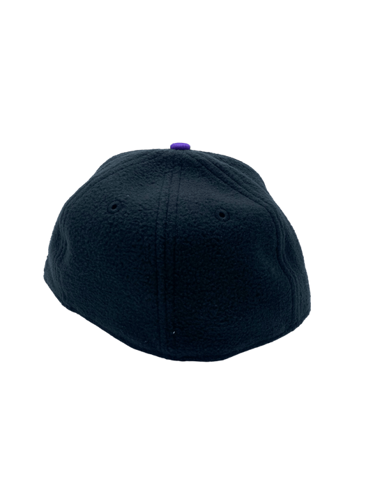 New Era Fitted Hat Minnesota Vikings New Era Black/Purple Custom Side Patch 59FIFTY Fitted Hat - Men's