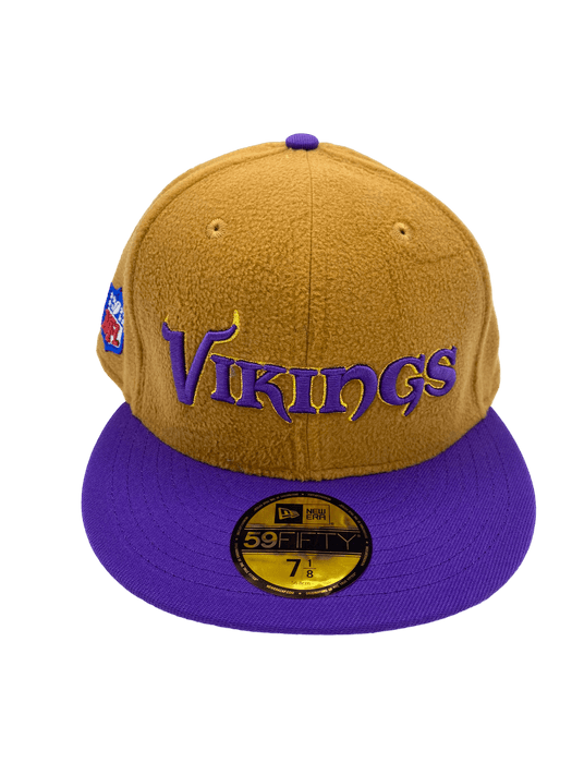New Era Fitted Hat Minnesota Vikings New Era Brown Custom Side Patch 59FIFTY Fitted Hat - Men's