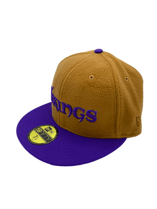Minnesota Vikings New Era Brown Fleece Crown Custom Side Patch 59FIFTY Fitted Hat - Men's