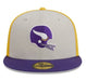 New Era Fitted Hat Minnesota Vikings New Era Cream/Purple 2023 Sideline Historic 59FIFTY Fitted Hat - Men's