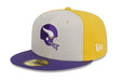 New Era Fitted Hat Minnesota Vikings New Era Cream/Purple 2023 Sideline Historic 59FIFTY Fitted Hat - Men's