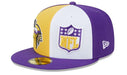 New Era Fitted Hat Minnesota Vikings New Era Gold/Purple 2023 Sideline 59FIFTY Fitted Hat - Men's