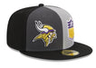 Minnesota Vikings New Era Gray/Black 2023 Sideline 59FIFTY Fitted Hat - Men's
