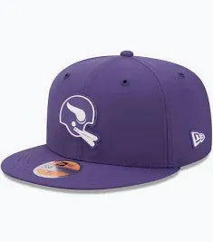 New Era Fitted Hat Minnesota Vikings New Era Helmet 2026 Historic Sideline 59FIFTY Fitted Hat