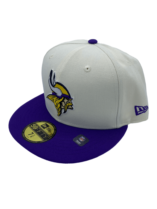 Minnesota Vikings New Era Off White Retro Side Patch 59FIFTY Fitted Hat