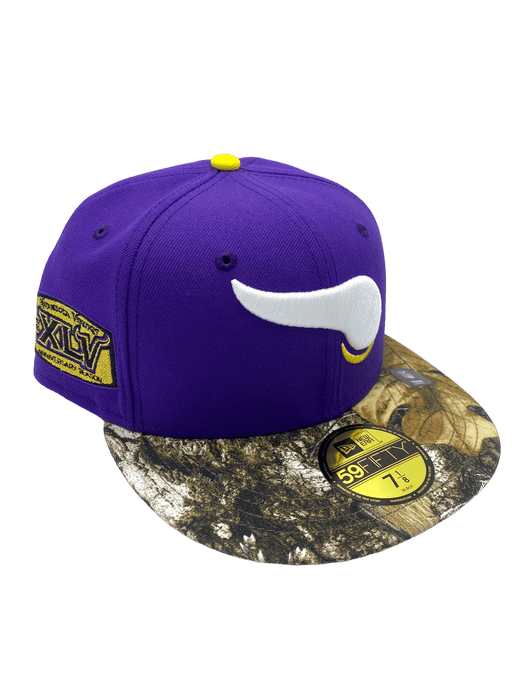 Minnesota Vikings New Era Purple Realtree Camo Custom Side Patch 59FIFTY Fitted Hat -Men's