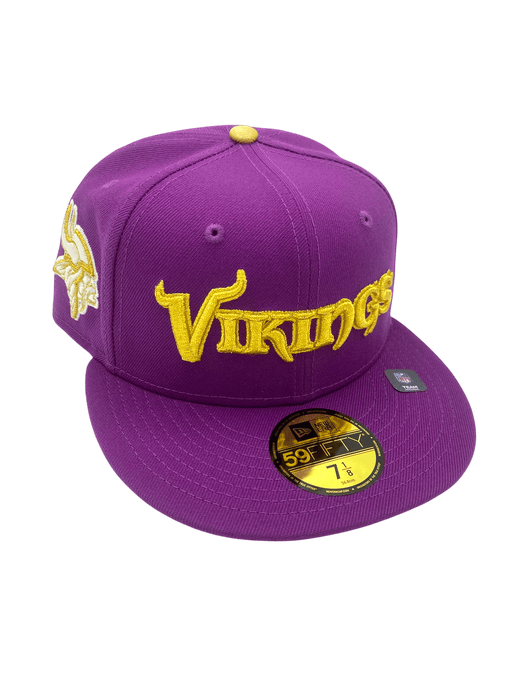 New Era Fitted Hat Minnesota Vikings New Era Purple Sparkling Grape Custom Side Patch 59FIFTY Fitted Hat - Men's
