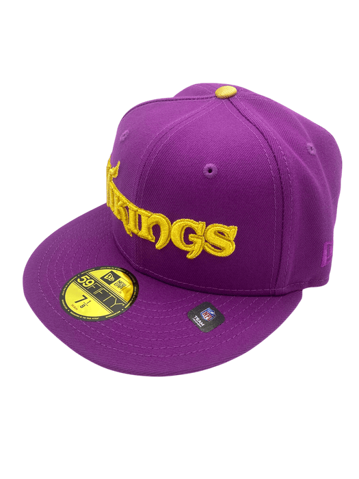 New Era Fitted Hat Minnesota Vikings New Era Purple Sparkling Grape Custom Side Patch 59FIFTY Fitted Hat - Men's