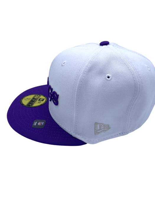 Minnesota Vikings New Era White/Purple Custom WW 2.0 Side Patch 59FIFTY Fitted Hat - Men's
