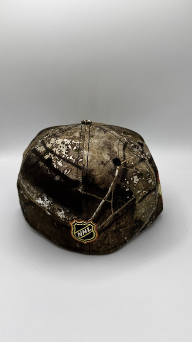 New Era Fitted Hat Minnesota Wild New Era APEX Real Tree Camo Custom Side Patch 59FIFTY Fitted Hat - Men's