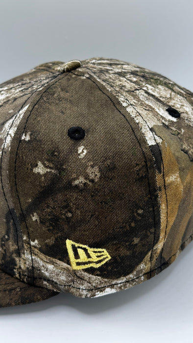 New Era Fitted Hat Minnesota Wild New Era APEX Real Tree Camo Custom Side Patch 59FIFTY Fitted Hat - Men's