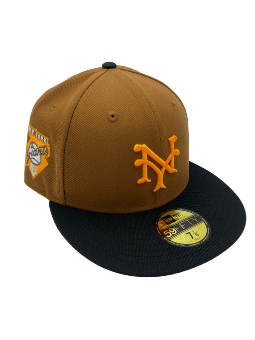 New Era Fitted Hat New York Giants New Era Brown/Black Custom VP 1.0 Side Patch 59FIFTY Fitted Hat