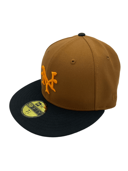 New Era Fitted Hat New York Giants New Era Brown/Black Custom VP 1.0 Side Patch 59FIFTY Fitted Hat