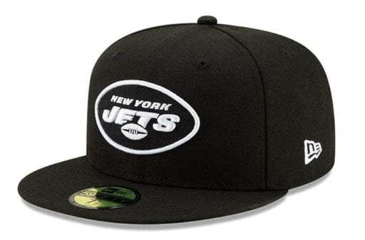 New York Jets New Era Black and White Collection 59FIFTY Fitted Hat