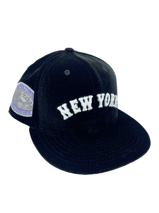 New Era Fitted Hat New York Mets New Era Black Velvet ASAP Custom Side Patch 59FIFTY Fitted Hat - Men's