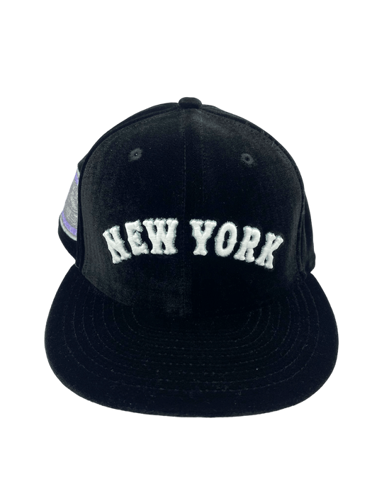 New Era Fitted Hat New York Mets New Era Black Velvet ASAP Custom Side Patch 59FIFTY Fitted Hat - Men's