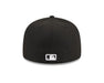 New Era Fitted Hat New York Yankees New Era Black and White Side Patch 59FIFTY Fitted Hat - Men's