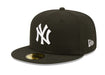 New Era Fitted Hat New York Yankees New Era Black White Collection 59FIFTY Fitted Hat