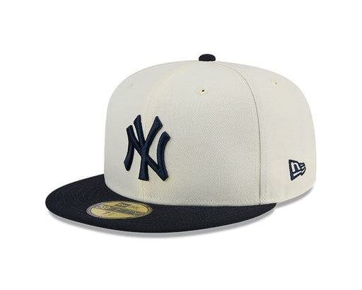 New Era Fitted Hat New York Yankees New Era Chrome/Navy 2 Tone 59FIFTY Fitted Hat