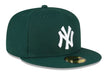 New Era Fitted Hat New York Yankees New Era Dark Green Side Patch 59FIFTY Fitted Hat